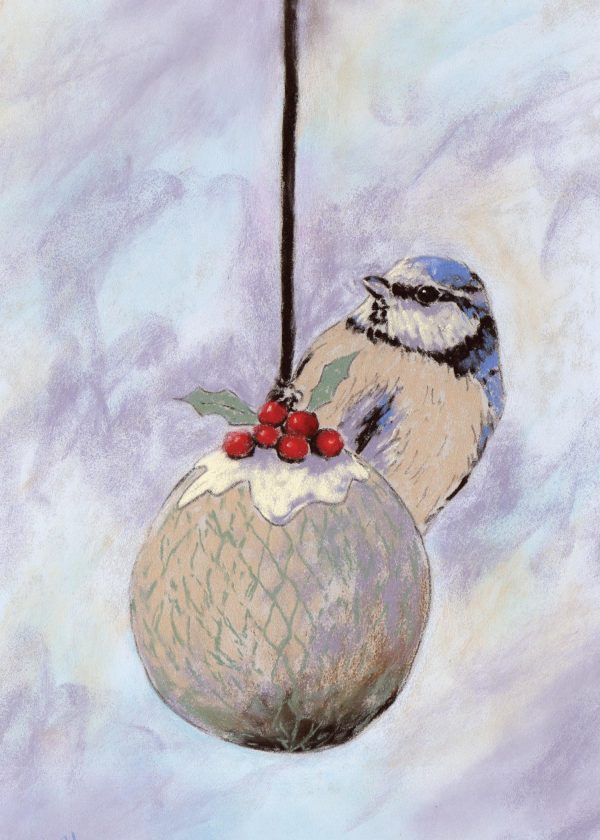 Christmas Pudding (Bluetit)- Christmas cards